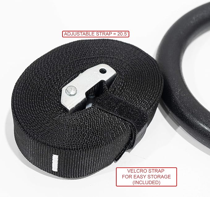 Valor Fitness Wood and Plastic Gymnastics Exercise Rings with Adjustable Straps – Promotes Muscular Physique and Improves Performance in Cross Training and Strength Training