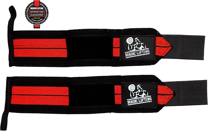 Nordic Lifting Wrist Wraps (2 Pairs) – Lifting Wrist Wraps with Thumb Loop for Weightlifting, Powerlifting & CrossFit – Durable Wrist Support Straps for Men & Women – Gym Essentials for Heavy Lifts