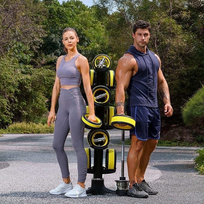 Dumbbell Weight Plates –Dual Purpose Ergonomic Fitness Equipment, Multifunctional Design for Strength Training, Full Body Workouts and Home Gym