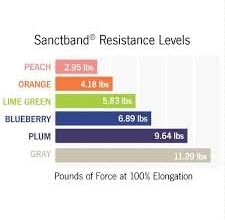Product of Malaysia Sanctband Level 4 Heavy Blue 50 Yards Resistance Exercise Bands Physical Therapy for Strength Training Yoga Pilates Stretching Stretch Elastic Band Different Strengths Workout