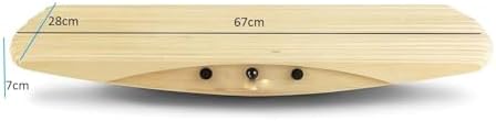 Wooden Wobble Balance Board, Enhances Ankle Strength and Core Stability, for Standing Desks and Gym Training