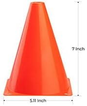 CARTMAN Plastic Training Cones (Set of 12/24 Pack 9" or 12/24 Pack 7" or 12/24 Pack Disc Cone) Agility Soccer Cones, Indoor Outdoor and Festive Events Field Marker Agility Cones