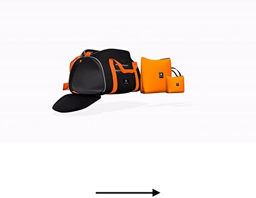 Modular Gym Bag (Black w/Orange Mud Modular Gym & Sports Bag – Large Black Duffel with Removable Shoe & Dirty Clothes Compartments – Rugged YKK Zippers & Big Storage CapacityStraps)