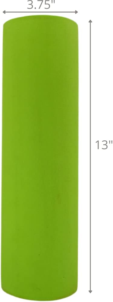 High-Density Foam Roller for Muscle Recovery & Massage, 13" x 3.75" EVA Firm Roller for Warm-Up/Cooldown, Yoga & Pilates, Includes Carry Case (Green)