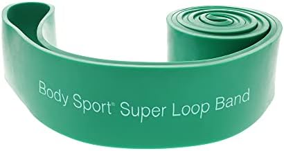 Body Sport Super Loop Band 41-Inch, Latex, Exercise Chart Included – Bands for Working Out – Exercise Band