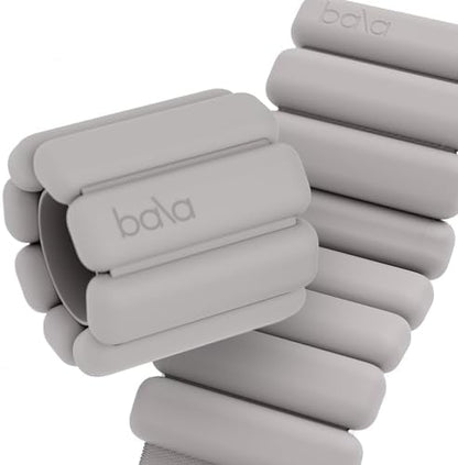 Bala Bangles Wrist & Ankle Weights for Women & Men - Adjustable Weighted Bands - Soft Silicone Arm & Leg Weights for Pilates, Yoga, Walking, Barre, Home Workout & Strength Training Exercise