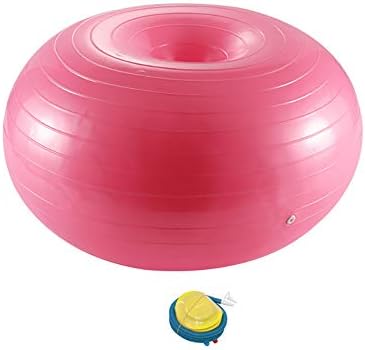 VBESTLIFE Fitness Donut, Exercise Donut Yoga Ball Workout Core Training Stability Ball for Yoga Pilates Balance Training with Inflatable Pump