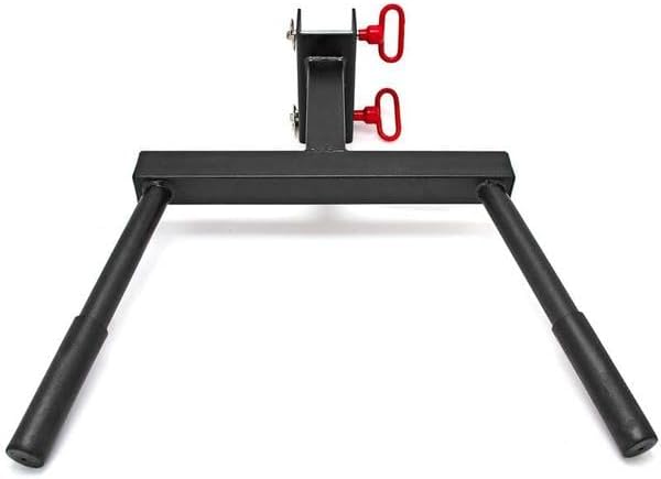 Dip Bar Station For Tricep Dips, Bodyweight Training, Calisthenics, Attaches to 2"x3" Rigs, Cages, Squat Racks with 5/8" Hardware, Angular Bar Layout