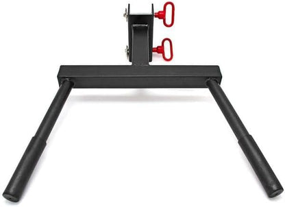 Dip Bar Station For Tricep Dips, Bodyweight Training, Calisthenics, Attaches to 2"x3" Rigs, Cages, Squat Racks with 5/8" Hardware, Angular Bar Layout