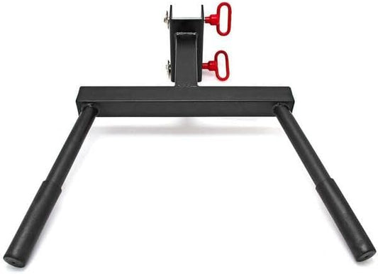 Dip Bar Station For Tricep Dips, Bodyweight Training, Calisthenics, Attaches to 2"x3" Rigs, Cages, Squat Racks with 5/8" Hardware, Angular Bar Layout