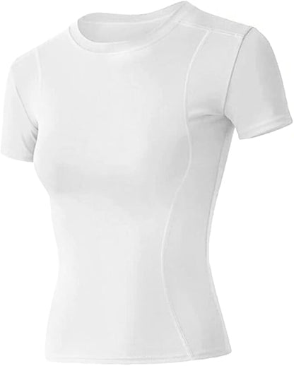 Loovoo Women Workout Shirts 1/2/3 Pack Athletic Compression Tee Dry Fit Yoga Gym Basic Tops