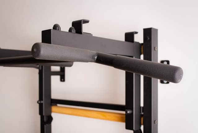 Wooden Swedish Ladder Wall Stall Bar - Indoor Chin Up Bar Workout Equipment for Home Exercise, Physical Therapy, Gymnastics, Fitness