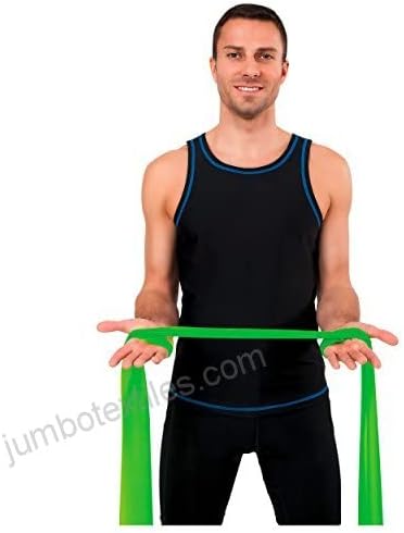 (Product of Malaysia) 6 Yards Blue Sanctband (Level 4 Heavy Resistance) Exercise Bands Physical Therapy for Strength Training Yoga Pilates Stretching Stretch Elastic Band Different Strengths Workout