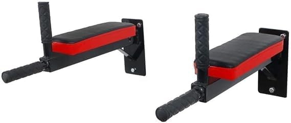 Wall Mount Dip Station with 4 Padded Handle Bars, Heavy Duty