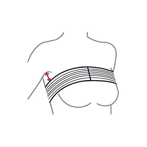 Post Surgery Breast Implant Stabilizer and Chest Compression Support Band, Breast Augmentation and Reduction Strap Bandage, One Size Fit Most (Gray)