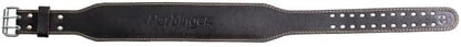 Harbinger Padded Leather Contoured Weightlifting Belt - 4" or 6” Width - Interior Suede Lining & Foam Cushioning - Heavy-Duty Dual Prong Steel Roller Buckle - for Lifting Support