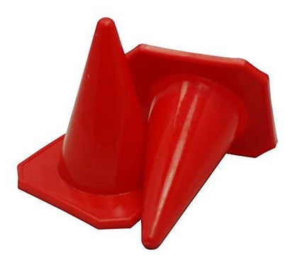 BlueDot Trading 4” Red Mini Plastic Traffic Cones | Set of 30 for Agility Training, RC Racing, Outdoor Activities, Sports Drills, Party Games