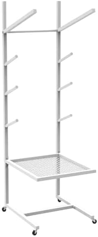 Multi-Functional Snowboard & Yoga Mat Storage Rack - Tall Home Gym Organizer with Wheels for Exercise Balls, Foam Rollers & Balance Trainers - Ideal for Studio & Garage Use
