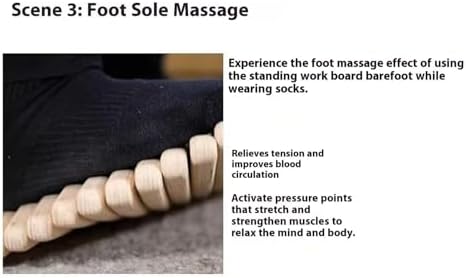 Wooden Wobble Balance Board, Enhances Ankle Strength and Core Stability, for Standing Desks and Gym Training