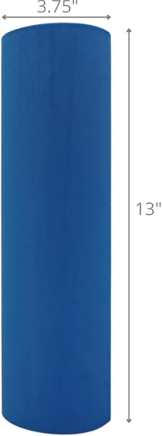 High-Density Foam Roller for Muscle Recovery & Massage, 13" x 3.75" EVA Firm Roller for Warm-Up/Cooldown, Yoga & Pilates, Includes Carry Case (Blue)
