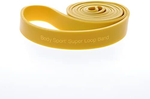 Body Sport Super Loop Band 41-Inch, Latex, Exercise Chart Included – Bands for Working Out – Exercise Band