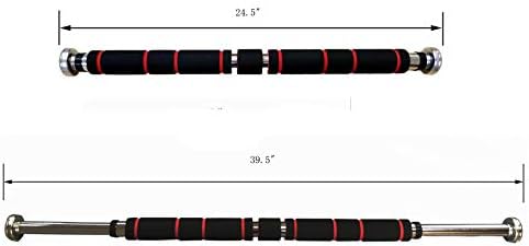 FixtureDisplays® Chin Up Bar Pull Up Bar Doorway Home Gym Exercise Strength Fitness Screw Fasten to Door Frame Twist Bar to Extend 18490-NPF