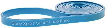 Body Sport Super Loop Band 41-Inch, Latex, Exercise Chart Included – Bands for Working Out – Exercise Band