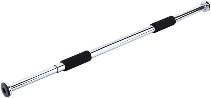 HURRISE Adjustable Doorway Pull Up Bar, Silver, Alloy Steel, 220lbs Capacity, Comfort Grip, Easy Install, Home Gym Exercise