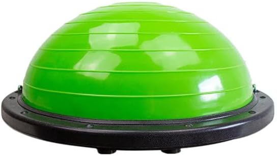 Balance Ball Trainer with Resistance Bands, Half Yoga Exercise Ball, Foot Pump, Stability Training, Strength Exercise Fitness, Home Gym Workout Equipment, Green