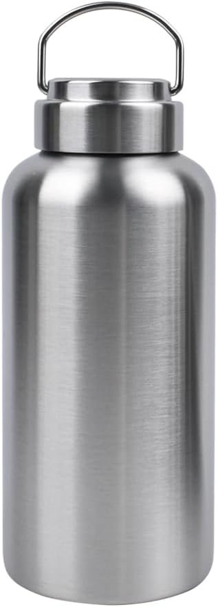 CDJ 42oz Uninsulated Single Wall Stainless Steel Water Bottle, Reusable Metal Water Bottle for Sports, Leakproof and Durable, Perfect for Hiking, Gym, Picnics, and Outdoor Activities