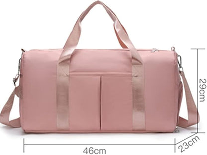 Men and Women's Travel Bag With Shoe Compartment Sports Tote Gym Bag Weekender Overnight Shoulder Bag Large