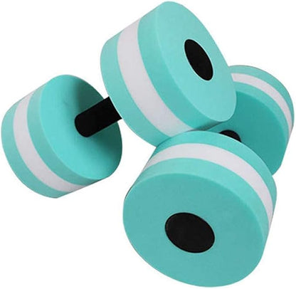 Water Dumbbells, Aquatic Exercise Dumbell, Set of 2 Aerobic Water Exercise Foam Dumbbells Pool Resistance for Men Women Weight Loss Water Sports Fitness Tool