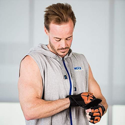 MRX Weight Lifting Pro Level Gloves with 18 Inches Long Wrist Strap Gym Workout Exercise & Fitness in