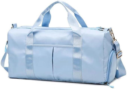 Men and Women's Travel Bag With Shoe Compartment Sports Tote Gym Bag Weekender Overnight Shoulder Bag Large
