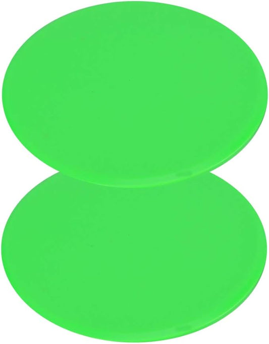 2Pcs Green Round Core Slider Discs - Fast Speed Slide Plates for Full - Body Workouts, Balancing, and Stability - Portable Wellness Equipment for Home or Travel