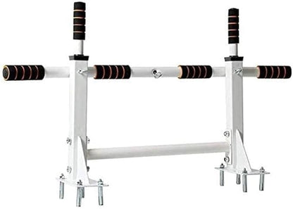 Wall-Mounted Pull-Up Bar for Home Gym - Non-Slip Muscle Strength Training Equipment with Sandbags Hanger for Indoor Power Workouts,White