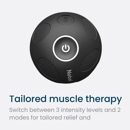 Nobol Muscle Recovery Kit | MyoSphere Vibration Massage Ball & MyoBelt Accessory | Target deep Muscle Layers, Easing Tension in The Back, Neck, Shoulders, arms, HIPS, Glutes, and Legs. (Space Black)