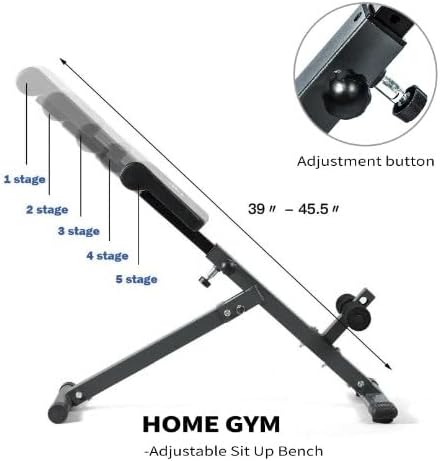 Roman Chair,Back Hyperextension Bench Machine,Adjustable Ab, Back, and Core Strength Exercise Exercise Strength Exercise Equipment,Home Gym Sit Up Bench for Glute & Ab Workouts