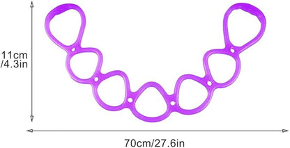 7 Ring Stretch Resistance Exercise Band, Workout Bands Yoga Stretching for Home Fitness, Foot, Leg and Arm Exerciser Stretch Band, Center Workout Walking Exercise