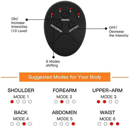 Fitness Belt Abs Stimulator Muscle Training Fitness Workout Equipment Ab Core Toner Belt for Abdominal/Arm/Leg for Home Use