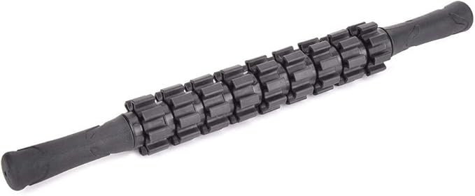 KEENSO 9 Gear Sports Massage Roller Stick Yoga Fitness Muscle Relax,Workout Exercise Equipment,Black,Comfortable to Grip