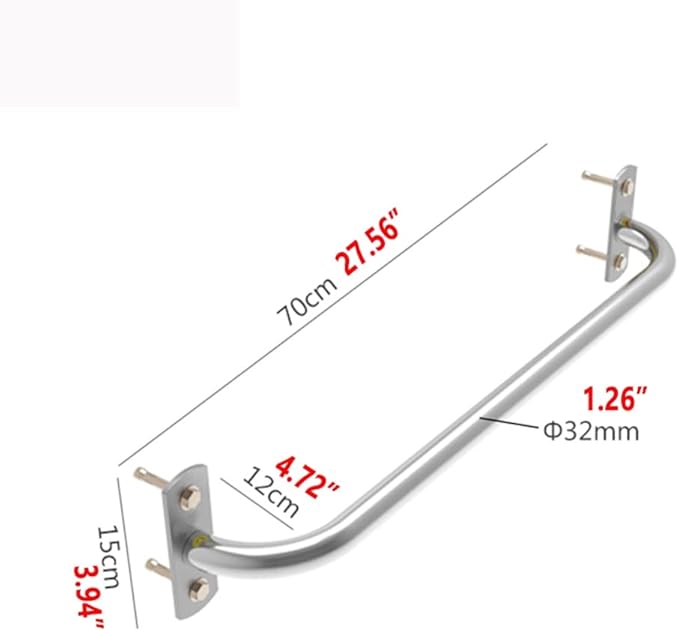 Chin Up Bar Wall Mounted Pull Up Bar,Home Office Gym Garage Corridor Heavy Steel Fitness Bar,70CM/100CM/120CM,Safe Load 300kg，Stainless Steel 70CM