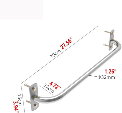 Chin Up Bar Wall Mounted Pull Up Bar,Home Office Gym Garage Corridor Heavy Steel Fitness Bar,70CM/100CM/120CM,Safe Load 300kg，Stainless Steel 70CM