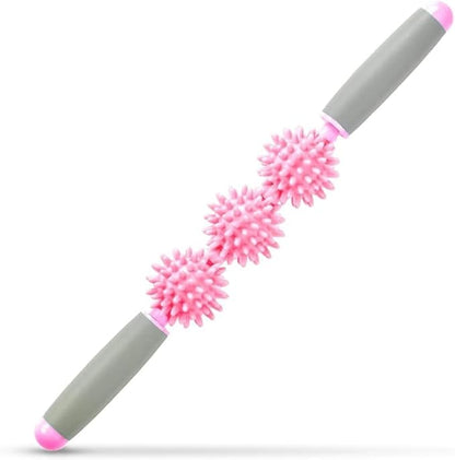 Cellulite Massager, Fascia Blaster for Cellulite, Muscle Roller Stick Lymphatic Drainage Massager for Relif Body Sorness, Trigger Points, Sports Legs, Back Recovery, Sakura Pink