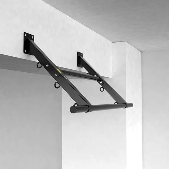 Pull-Up Bars Wall-Mounted Pull-Up Bar, Horizontal Bar for Deep Training with Diagonal Struts Installed On The Side Beams, Home Fitness Equipment