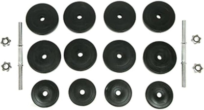 66.1 lb Adjustable Dumbbell Set 18 Piece Weight Training Kit with Connecting Barbell Handle for Full Body Home Workout Strength Fitness