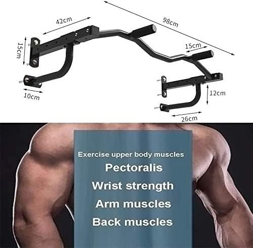 Fitness Equipment Wall-Mounted Pull Up Bar Home Gym, 660Lbs Capacity Heavy Duty Chin Up Bar Upper Body Workout Bar for Strength Training Equipment, Fitness Exercise
