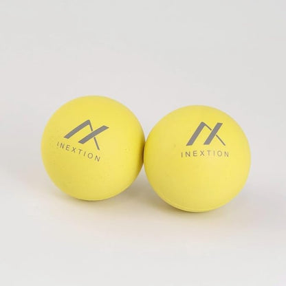Therapy Massage Balls (2-Pack), High-Density Fascia Balls for Targeted Muscle Relaxation & Daily Recovery - 50D & 65D Hardness Options (Dawn Yellow + Dawn Yellow (50D+50D))