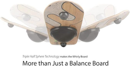 Whirly Board Wide 360˚ | Standing Desk Balance Board | Wobble Board Portable Home Gym | Snowboard Training | Surf trainer | Balance Board for Kids & Adults | Core Balance Trainer