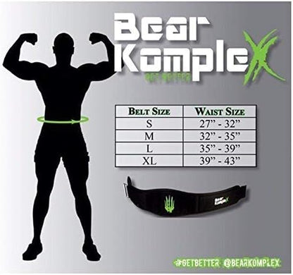 Bear KompleX Weight Lifting Belt for Men & Women - 6" Adjustable, Comfortable & Low Profile Heavy Duty Belt for Powerlifting, Cross Training, Squats & Deadlifts